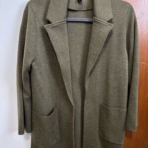 J. Crew Khaki Open Front Sweater